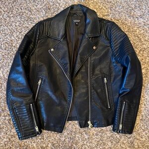 Topshop faux leather jacket